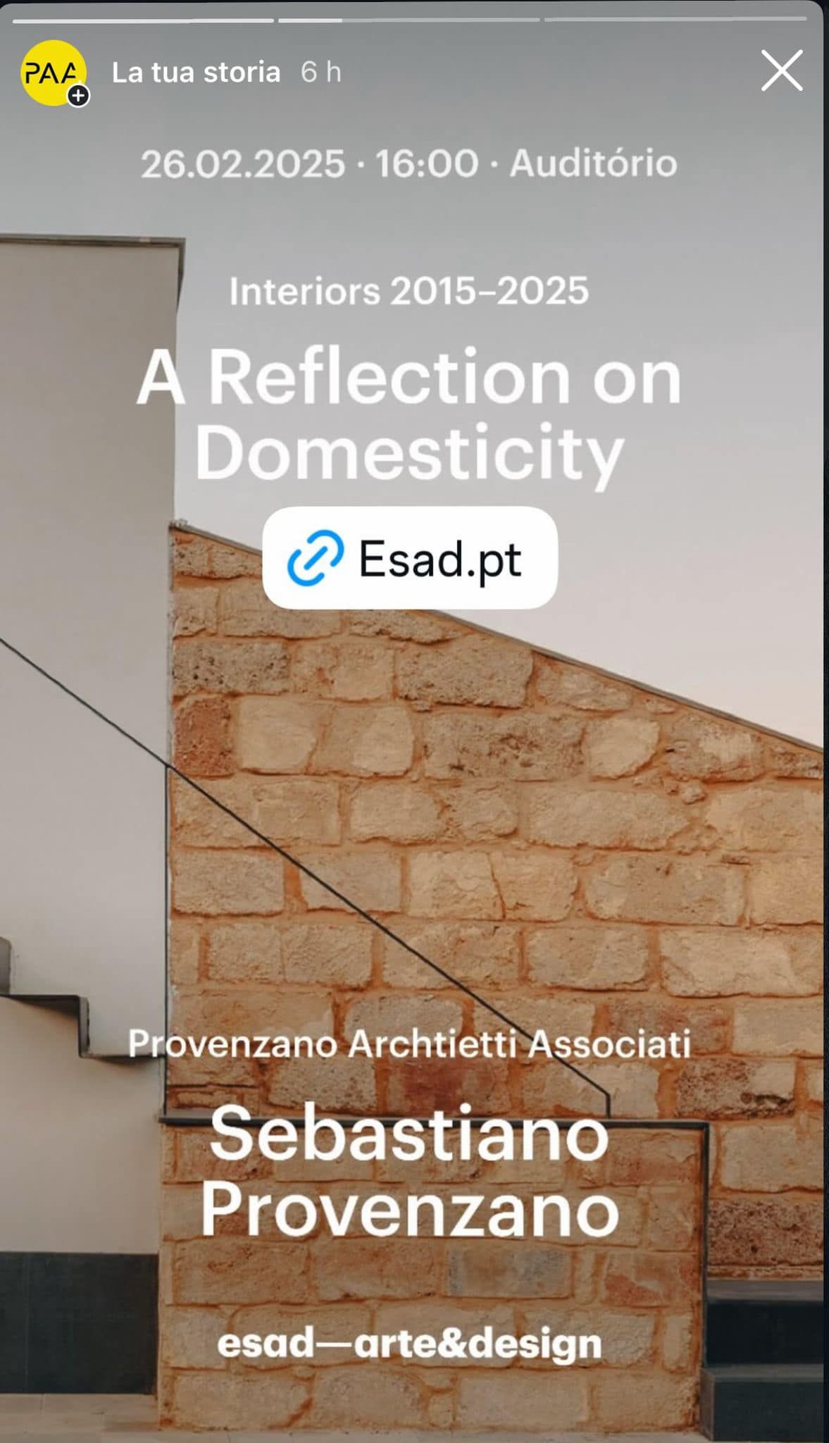 Poster per Interiors 2025 con “A Reflection on Domesticity” di Sebastiano Provenzano